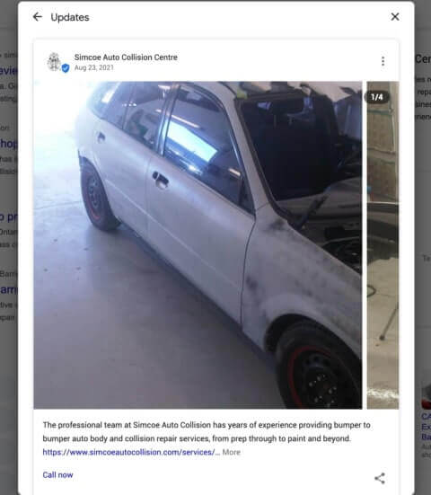 Google Business Profile posts example