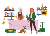 Online store for sellers of pet food and goods: Feed selection system, loyalty program, online consultations