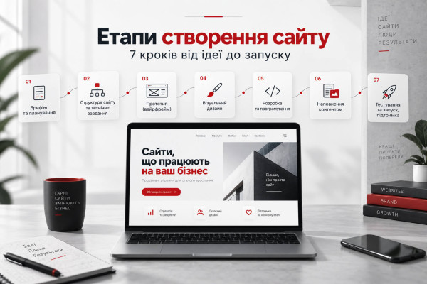 Етапи створення сайту від планування до запуску