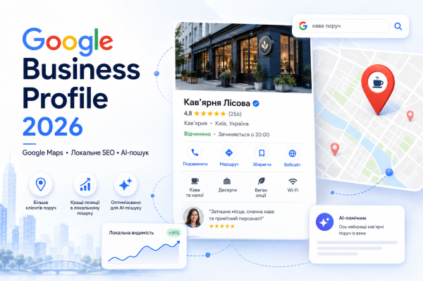 Google Business Profile у 2026 році: як оптимізувати профіль компанії для Google Maps, локального SEO та AI-пошуку