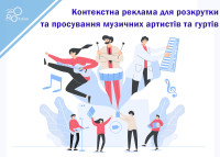 Contextual advertising for promotion and promotion of music artists and bands